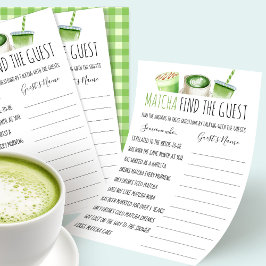 Flyer Matcha Bridal Shower Game Find The Guest Card