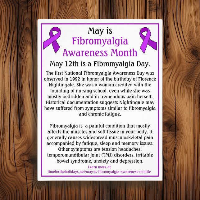Flyer Mayo es mes de concientización de fibromialgia (Subido por el creador)