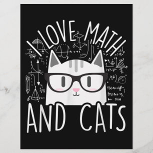 Flyer Me Encantan Las Matemáticas Y Los Gatos Cuidados G