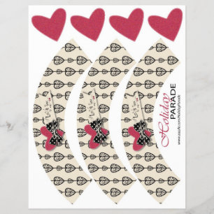 Flyer Me tocaron los envolvimientos del pastel del coraz