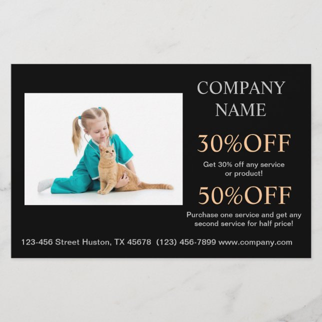 Flyer Médica enfermero veterinario del hospital de anima (Frente)