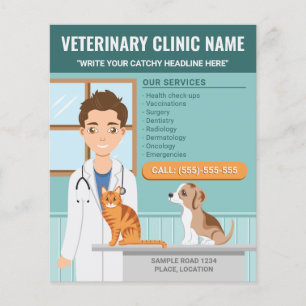 Flyer Medicina Veterinaria Clínica Veterinaria Doctor Cu