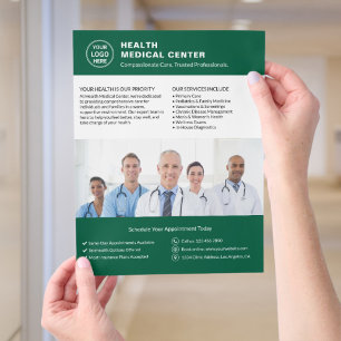 Flyer Médico de la Clínica de Salud Personalizado Foto V