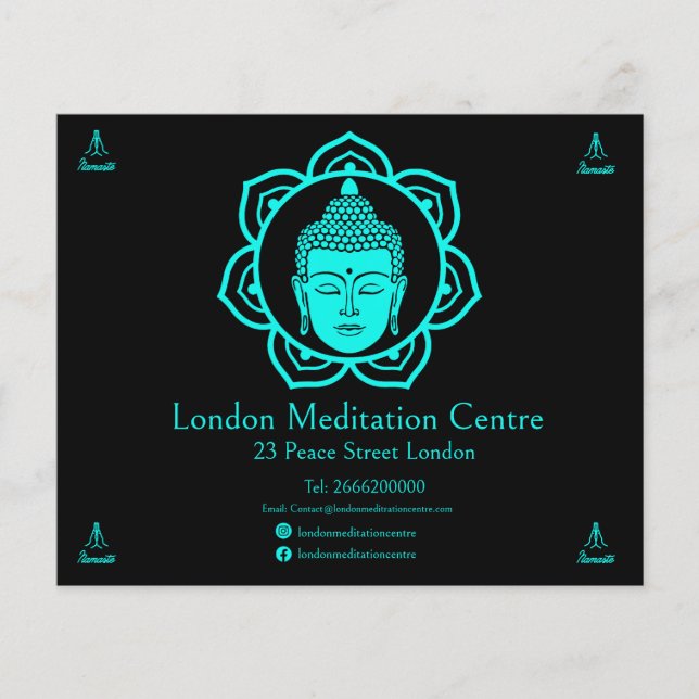 Flyer Meditación budista (Frente)