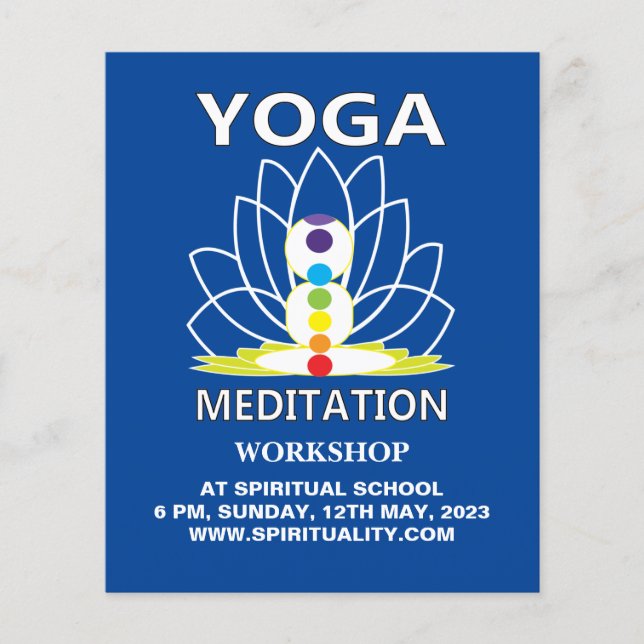 Flyer Meditación de Yoga (Frente)