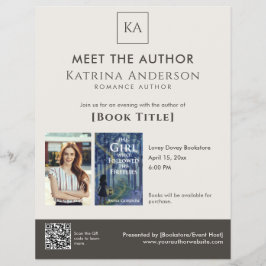 Flyer Meet the Author Event Custom Book Signing QR Code