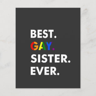 Flyer Mejor Hermana Gay Cada Vez Graciosa Regalo del Org