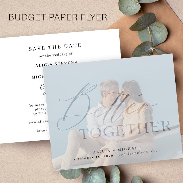 Flyer Mejor presupuesto juntos foto boda ahorrar la fech (Subido por el creador)