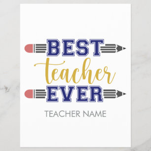 Flyer Mejor Profesor Personalizado - Regalo Personalizad