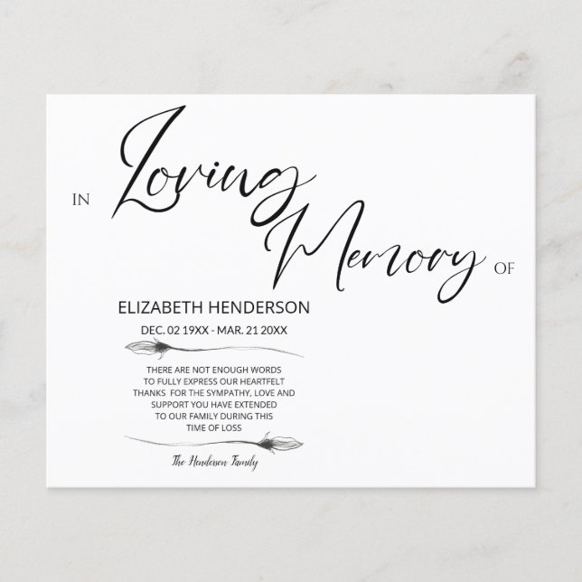 Flyer Memoria de simpatía presupuestaria /Gracias. (Frente)