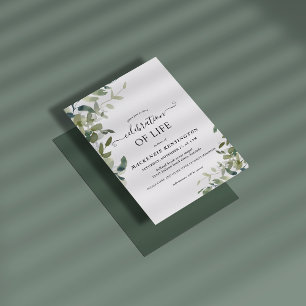 Flyer Memorial de la Celebración Botánica de la Vida de 