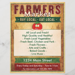 Flyer Mercado de Agricultores Coma Local