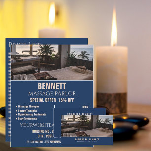 Flyer Mesas de masaje, Terapia de masaje, Sala de masaje