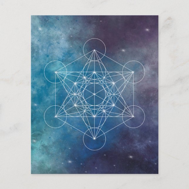 Flyer Metatrón, chakra, zen, geométrico sagrado, ángel (Frente)