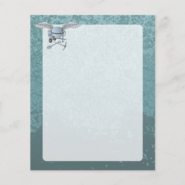 Flyer Mezclador de hormigón azul-gris (Frente)