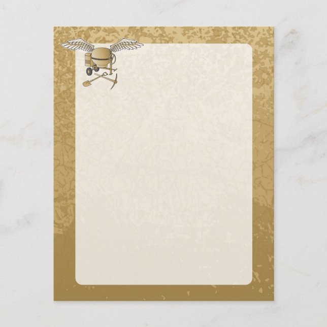 Flyer Mezclador de hormigón beige (Frente)