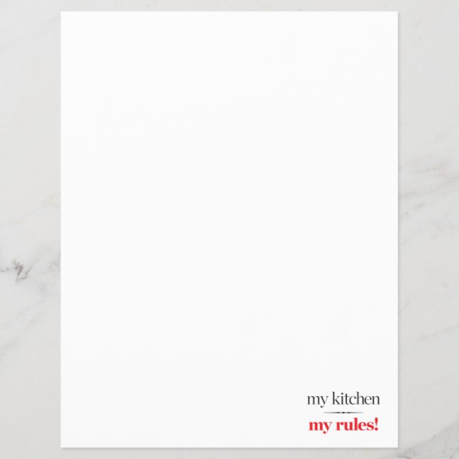 Flyer Mi cocina, mis reglas (Frente)