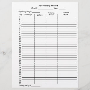 Flyer Mi gráfico del pedómetro de pasos de registro de m