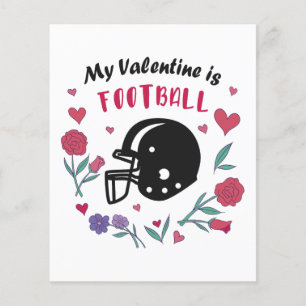 Flyer Mi tarjeta de San Valentín invita al fútbol