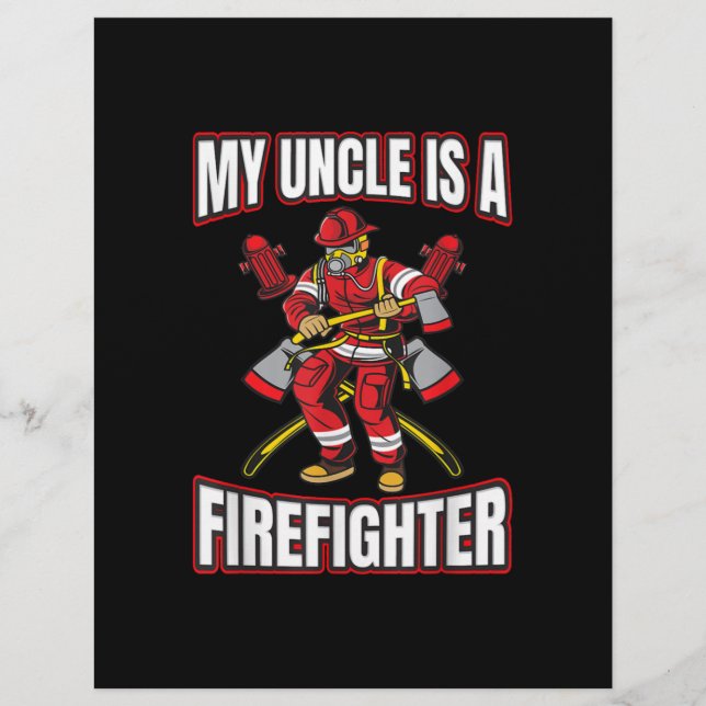 Flyer Mi Tío Es Un Bombero. (Frente)