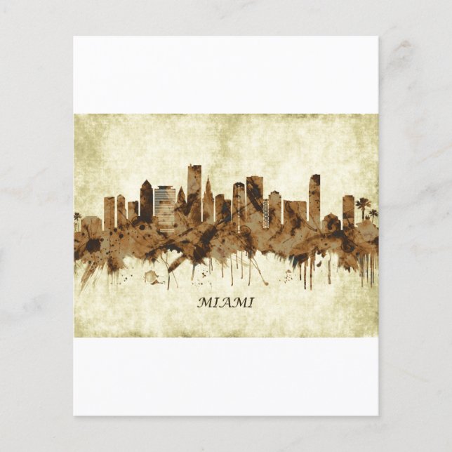 Flyer Miami Florida Cityscape (Frente)