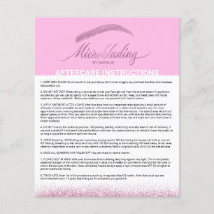 Flyer Microblading Aftercare Instruction Modern Pink