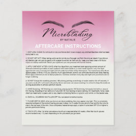 Flyer Microblading Aftercare Instruction Pink Ombre