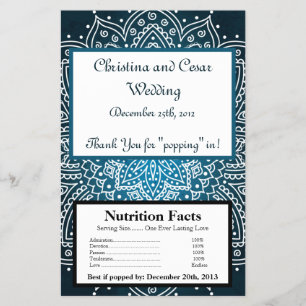 Flyer Microwave Popcorn Wrapn Azul profundo marroquí