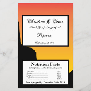 Flyer Microwave Popcorn Wrapn Deert Mountain Sunset R
