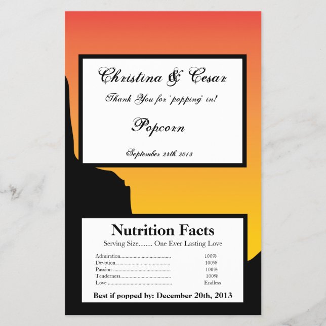 Flyer Microwave Popcorn Wrapn Deert Mountain Sunset R (Frente)