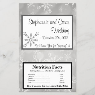 Flyer Microwave Popcorn Wrapn Gray Snowflakes