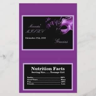 Flyer Microwave Popcorn Wrapn Mis XV Morado Morado