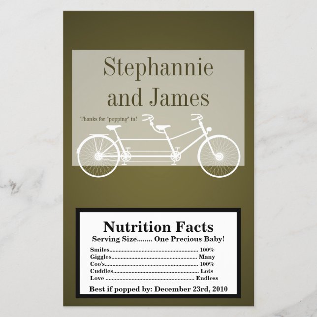 Flyer Microwave Popcorn Wrapper Brown Bicicleta doble (Frente)