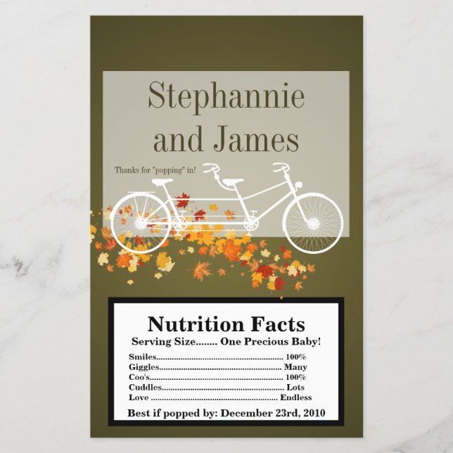 Flyer Microwave Popcorn Wrapper Brown Bicicleta doble (Frente)