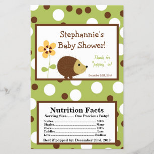 Flyer Microwave Popcorn Wrapper Forest Friends Hedgehog