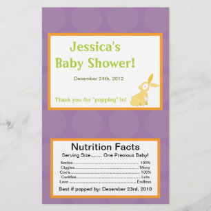 Flyer Microwave Popcorn Wrapper Furry Woodland Animales