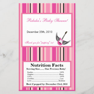 Flyer Microwave Popcorn Wrapper Girly Punk rosa cráneo