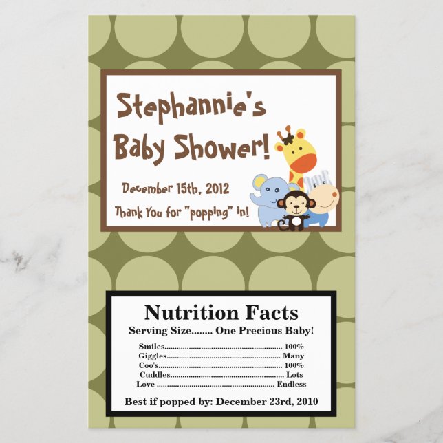 Flyer Microwave Popcorn Wrapper Jungle Play (Frente)