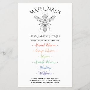 Flyer Miel casera personalizado