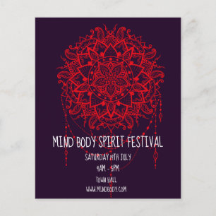 Flyer Mind Body Spirit New age mandala festival
