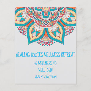Flyer Mind Body Spirit New age mandala Health Retreat