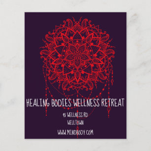 Flyer Mind Body Spirit New age mandala Health Retreat