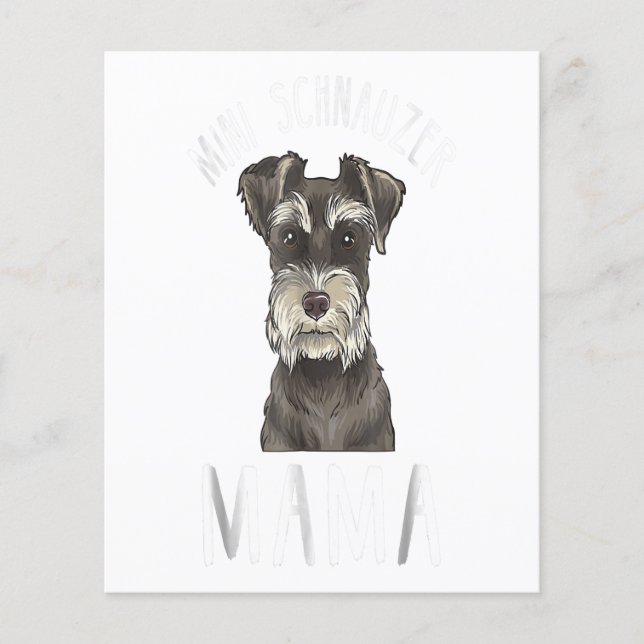 Flyer Mini Schnauzer Mom Shirt Mini Schnauzer Mama (Frente)