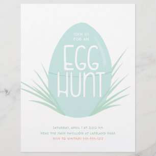 Flyer Minimal Easter Egg hunt invitation