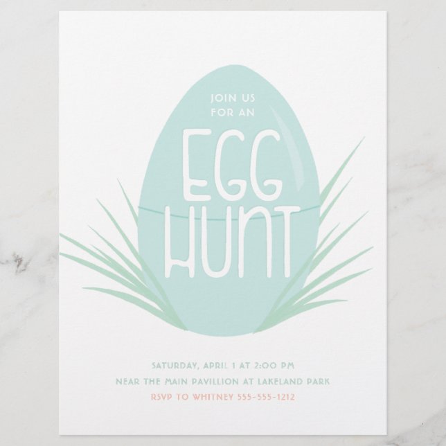 Flyer Minimal Easter Egg hunt invitation (Frente)