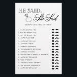 Flyer Minimalista Dijo que dijo que el juego de la ducha<br><div class="desc">Disfruta de tu ducha de novia con estos juegos sencillos y lindos. Consulte nuestra colección para ver más juegos de ducha de novias en el mismo estilo. Tenga en cuenta que estos juegos no son editables.</div>