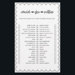 Flyer Minimalista preferiría un juego de ducha de novia<br><div class="desc">Diseñado para coordinar con nuestra Colección de Bordes de Vieiras, este lindo minimalista le gustaría que el juego de ducha de novias tuviera un diseño clásico con un toque único: el borde de vieiras es uno de los más bonitos, y seguramente le añadirá un ligero toque retro a este juego....</div>