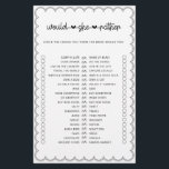 Flyer Minimalista preferiría un juego de ducha de novia<br><div class="desc">Diseñado para coordinar con nuestra Colección de Bordes de Vieiras, este lindo minimalista le gustaría que el juego de ducha de novias tuviera un diseño clásico con un toque único: el borde de vieiras es uno de los más bonitos, y seguramente le añadirá un ligero toque retro a este juego....</div>