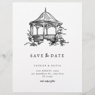 Flyer Minimalista Salven La Boda Elegante De La Fecha