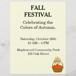 Flyer minimaliste pour le festival d'automne 